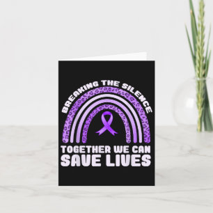 Overdose Awareness Purple Ribbon Drug Addiction 27 Card