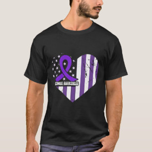Overdose Awareness Purple Ribbon Drug Addiction 28 T-Shirt