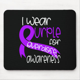 Overdose Awareness Purple Ribbon Drug Addiction 2  Mouse Pad