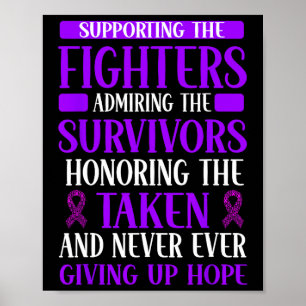 Overdose Awareness Purple Ribbon Drug Addiction 2 Poster