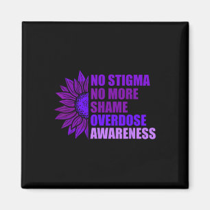 Overdose Awareness Purple Ribbon Drug Addiction 3 Magnet