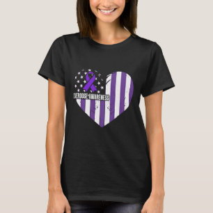 Overdose Awareness Purple Ribbon Drug Addiction 40 T-Shirt