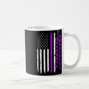 Overdose Awareness Purple Ribbon Drug Addiction 54 Coffee Mug
