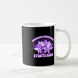 Overdose Awareness Purple Ribbon Drug Addiction 70 Coffee Mug