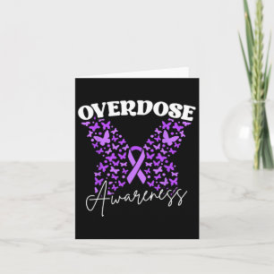 Overdose Awareness Purple Ribbon Drug Addiction 75 Card