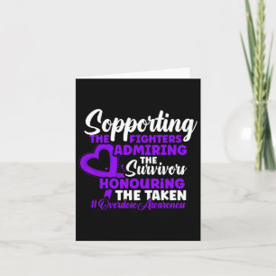 Overdose Awareness Purple Ribbon Drug Addiction 78 Card