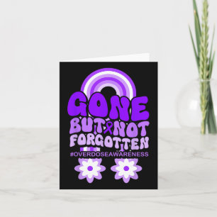 Overdose Awareness Purple Ribbon Drug Addiction 79 Card