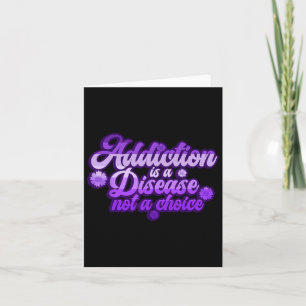 Overdose Awareness Purple Ribbon Drug Addiction 7 Card
