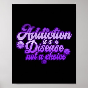 Overdose Awareness Purple Ribbon Drug Addiction 7 Poster
