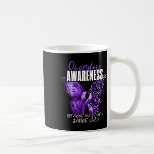 Overdose Awareness Purple Ribbon Drug Addiction 97 Coffee Mug
