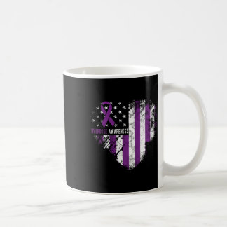 Overdose Awareness Purple Ribbon Drug Addiction Coffee Mug