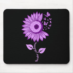Overdose Awareness  Purple Ribbon Drug Addiction N Mouse Pad