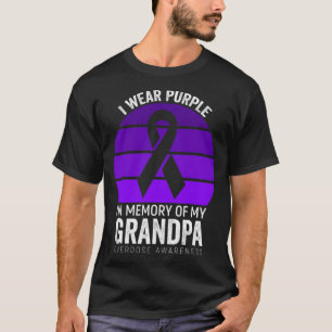 Overdose Awareness Purple Ribbon Memory of cartoon T-Shirt
