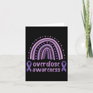 Overdose Awareness Purple Ribbon Overdose Awarenes Card