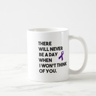 Overdose Awareness Purple Ribbon Think Of You  Coffee Mug
