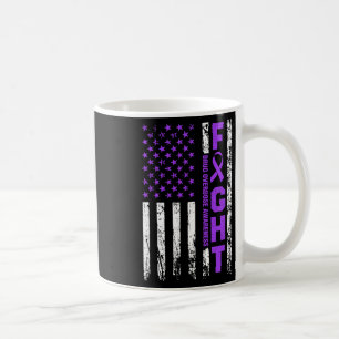 Overdose Awareness Purple Ribbon Usa Flag Drug Add Coffee Mug