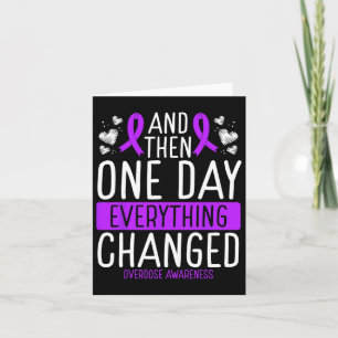 Overdose Awareness Ribbon Drug Abuse Awareness Mov Card