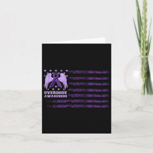 Overdose Awareness Ribbon Flag Vintage Card