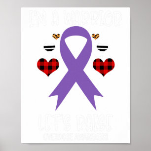 Overdose Awareness Ribbon I'm Warrior Let's Raise  Poster