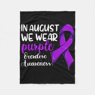 Overdose Awareness Shirt Fleece Blanket
