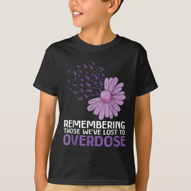 Overdose Awareness Shirt In Memory Of Brother Purp (Front)