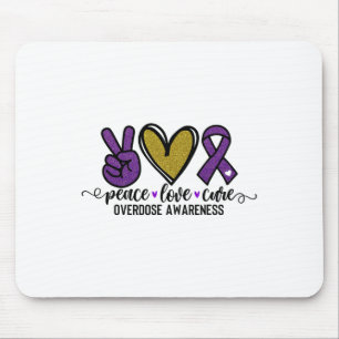 Overdose Awareness Shirt Purple Ribbon Drug Addict Mouse Pad