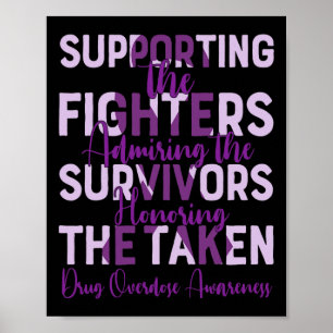 Overdose Awareness Support Fighters Poster