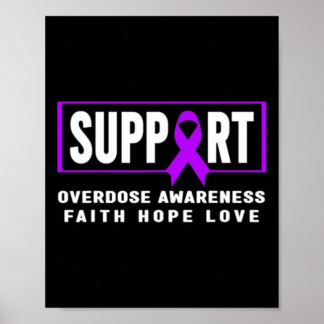 Overdose Awareness  - Support Overdose Awareness  Poster (Front)