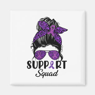 Overdose Awareness Support Squad Messy Bun Hair Wo Magnet