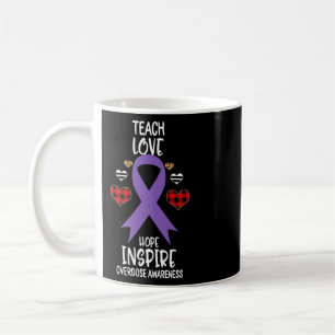 Overdose Awareness Teach Ribbon Love Hope Inspire Coffee Mug
