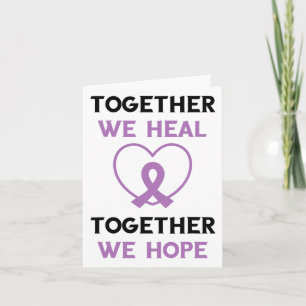 Overdose Awareness Together We Heal Together Purpl Card