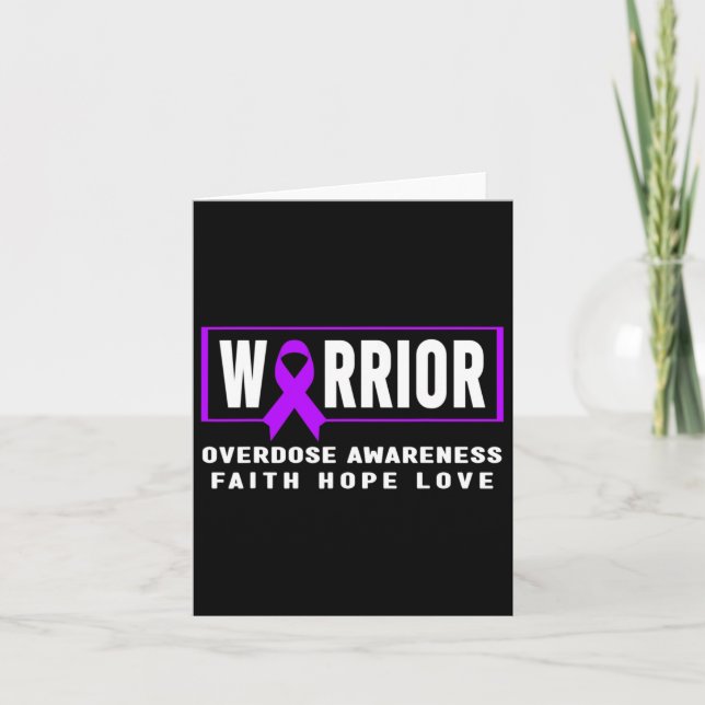 Overdose Awareness - Warrior  Card (Front)