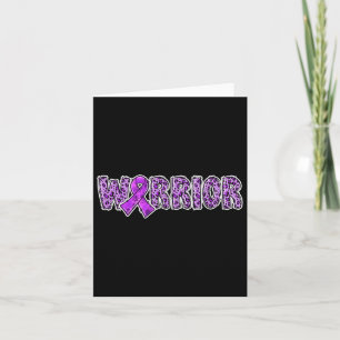 Overdose Awareness Warrior Purple Ribbon Leopard P Card