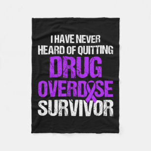 Overdose Awareness Warrior Survivor 21  Fleece Blanket
