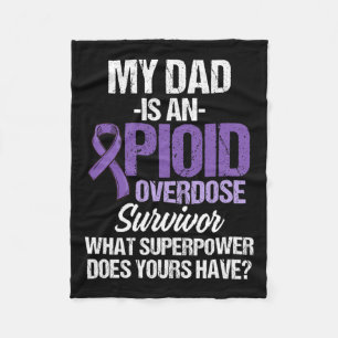 Overdose Awareness Warrior Survivor 29 Fleece Blanket
