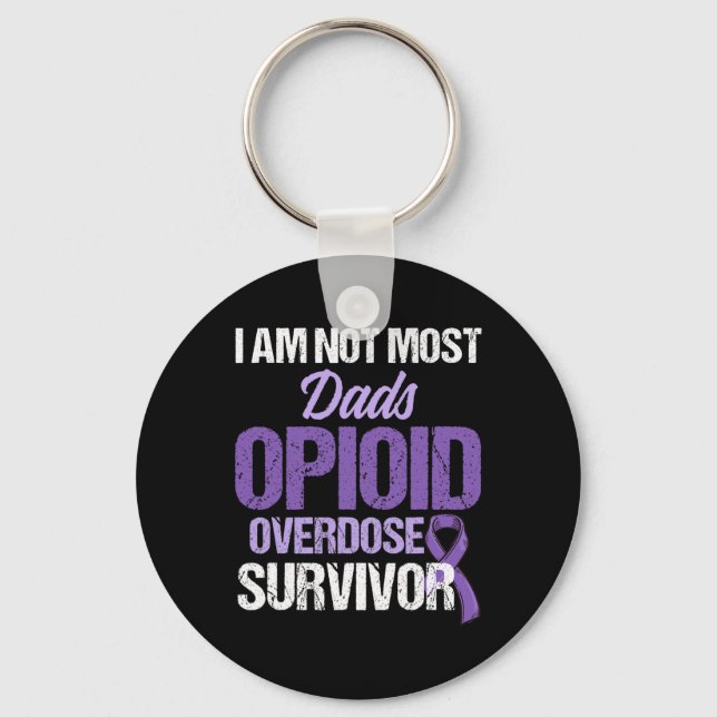 Overdose Awareness Warrior Survivor 31  Key Ring (Front)