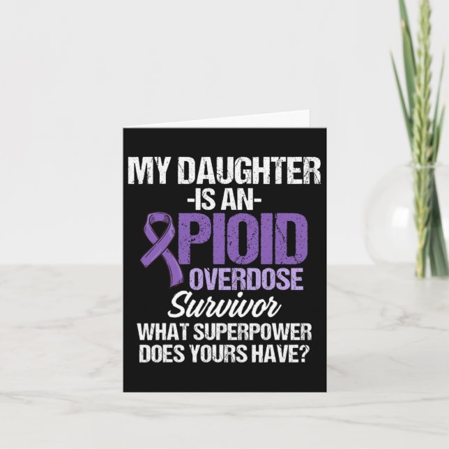 Overdose Awareness Warrior Survivor 35  Card (Front)
