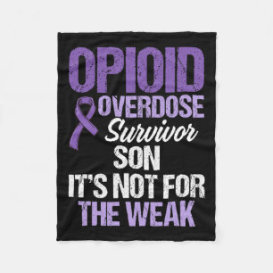 Overdose Awareness Warrior Survivor 40 Fleece Blanket