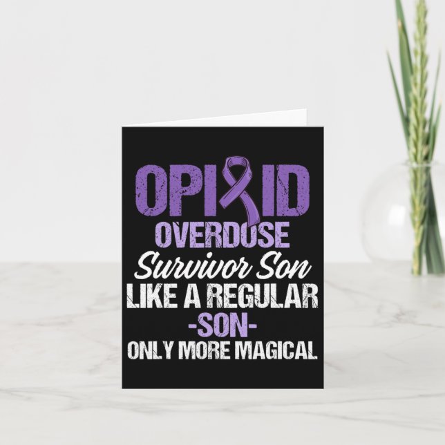 Overdose Awareness Warrior Survivor 45  Card (Front)