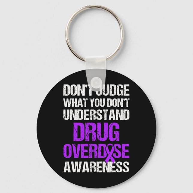 Overdose Awareness Warrior Survivor 4  Key Ring (Front)