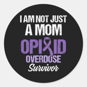 Overdose Awareness Warrior Survivor 50 Classic Round Sticker