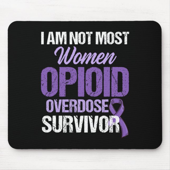 Overdose Awareness Warrior Survivor 51  Mouse Pad (Front)