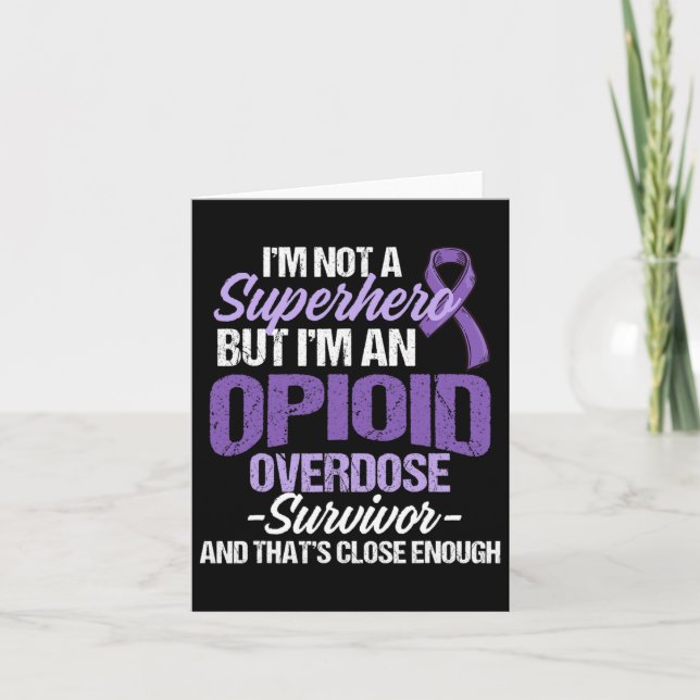 Overdose Awareness Warrior Survivor 64  Card (Front)
