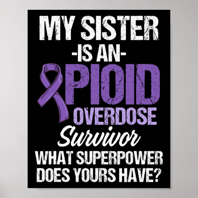 Overdose Awareness Warrior Survivor 67  Poster (Front)