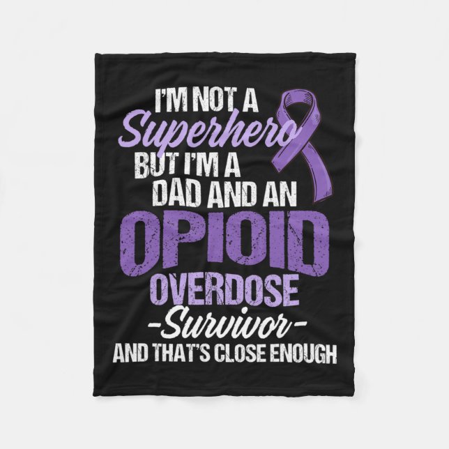 Overdose Awareness Warrior Survivor 68  Fleece Blanket (Front)