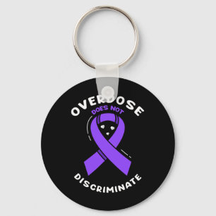 Overdose Does Not Discriminate Purple Awareness Ri Key Ring