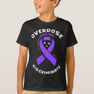 Overdose Does Not Discriminate Purple Awareness Ri T-Shirt