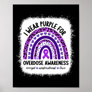 Overdose I Wear Purple For Overdose Awareness Rain Poster