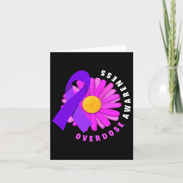 Overdose Opioid Drug Overdose Awareness  Card (Front)