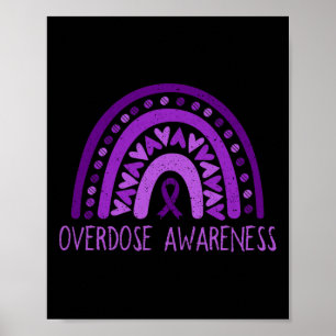 Overdose Rainbow Drug Addiction Recovery Purple Ri Poster